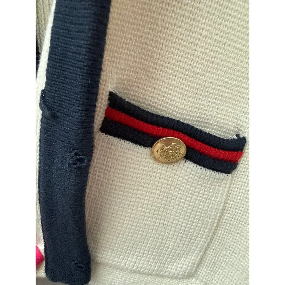 J. Crew Emilie Sweater Lady Jacket With Contrast Trim Size Small